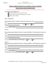 Form CANTS33 Formal Request for State&#039;s Attorney to File a Petition for Juvenile Court Intervention - Illinois