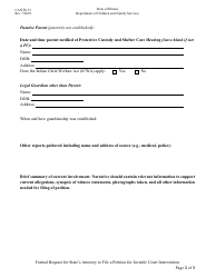 Form CANTS33 Formal Request for State&#039;s Attorney to File a Petition for Juvenile Court Intervention - Illinois, Page 2