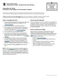 Form 659 Certificate of Cancellation for Nonresident Landlord - Rhode Island
