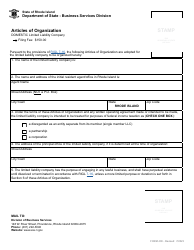 Form 400 Articles of Organization for a Domestic Limited Liability Company - Rhode Island, Page 2