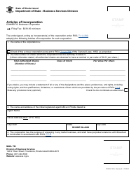 Form 100 Articles of Incorporation for a Domestic Business Corporation - Rhode Island, Page 2