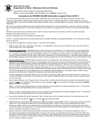 Form UCC11 Information Request - Rhode Island