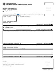 Form 201 Articles of Amendment for a Domestic Non-profit Corporation - Rhode Island, Page 2