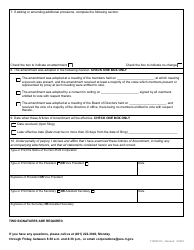 Form 201 Articles of Amendment for a Domestic Non-profit Corporation - Rhode Island, Page 3