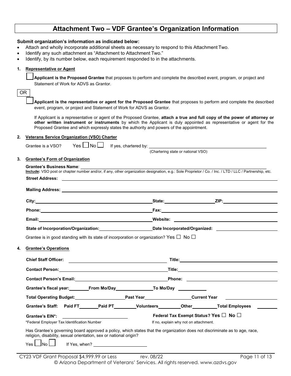 Proposal for Vdf Grant - $4,999.99 or Less - Arizona, Page 11