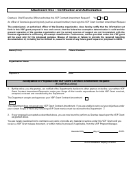 Vdf Grant Contract Amendment Request - Arizona
