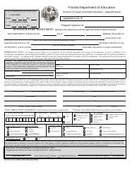 Document preview: DCAE Form APPR-200 Apprenticeship Agreement Form - Florida