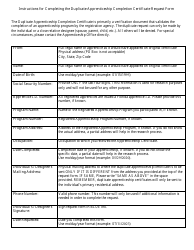DCAE Form APPR IWD-501 Request for Duplicate Apprenticeship Completion Certificate - Florida, Page 2