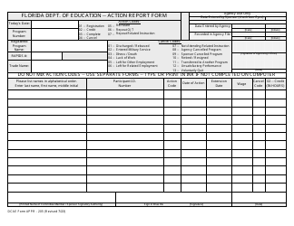 Document preview: DCAE Form APPR-205 Action Report Form - Florida