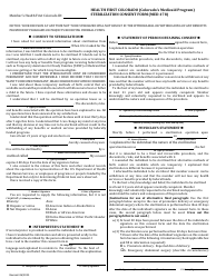 Document preview: Form MED-178 Sterilization Consent Form - Colorado (English/Spanish)
