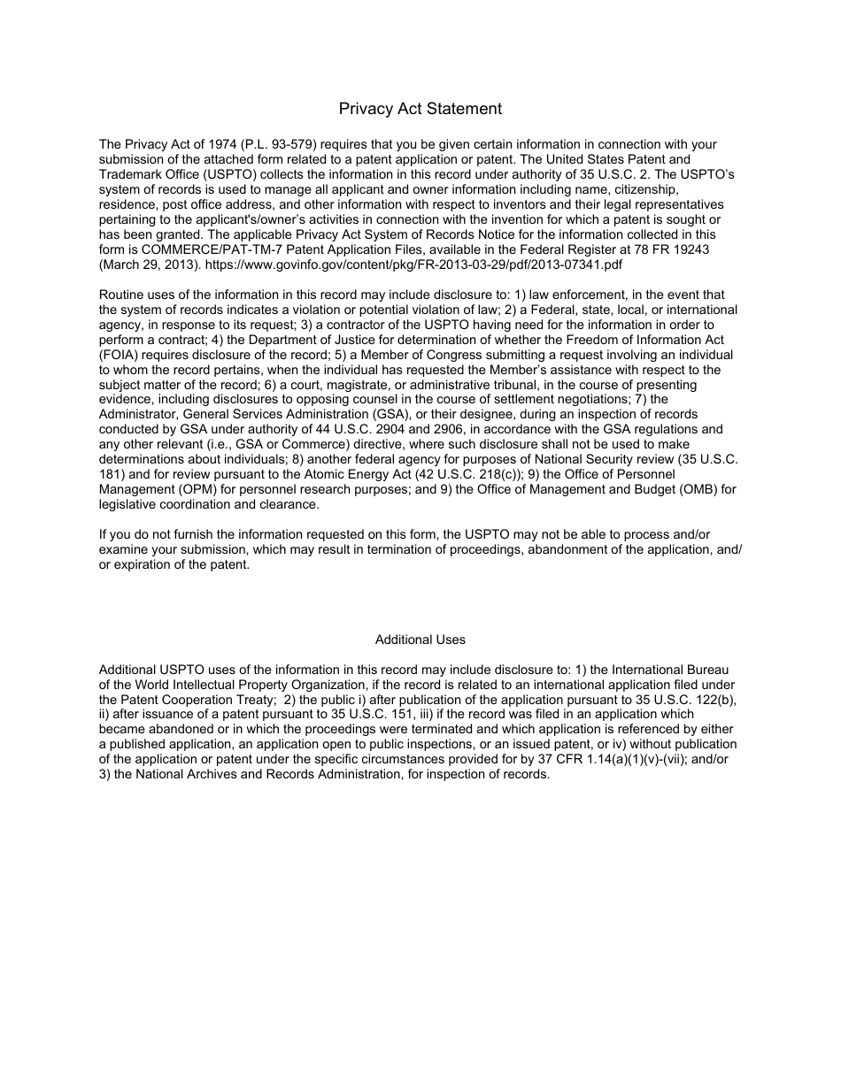 Form PTO / SB / 459 Petition to Restore the Benefit of a Provisional Application (37 Cfr 1.78(B)) or to Restore the Priority to a Foreign Application (37 Cfr 1.55(C)), Page 4