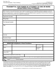Form PTO/AIA/82 Transmittal for Power of Attorney to One or More Registered Practitioners/Power of Attorney by Applicant