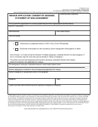 Document preview: Form PTO/AIA/53 Reissue Application: Consent of Assignee; Statement of Non-assignment