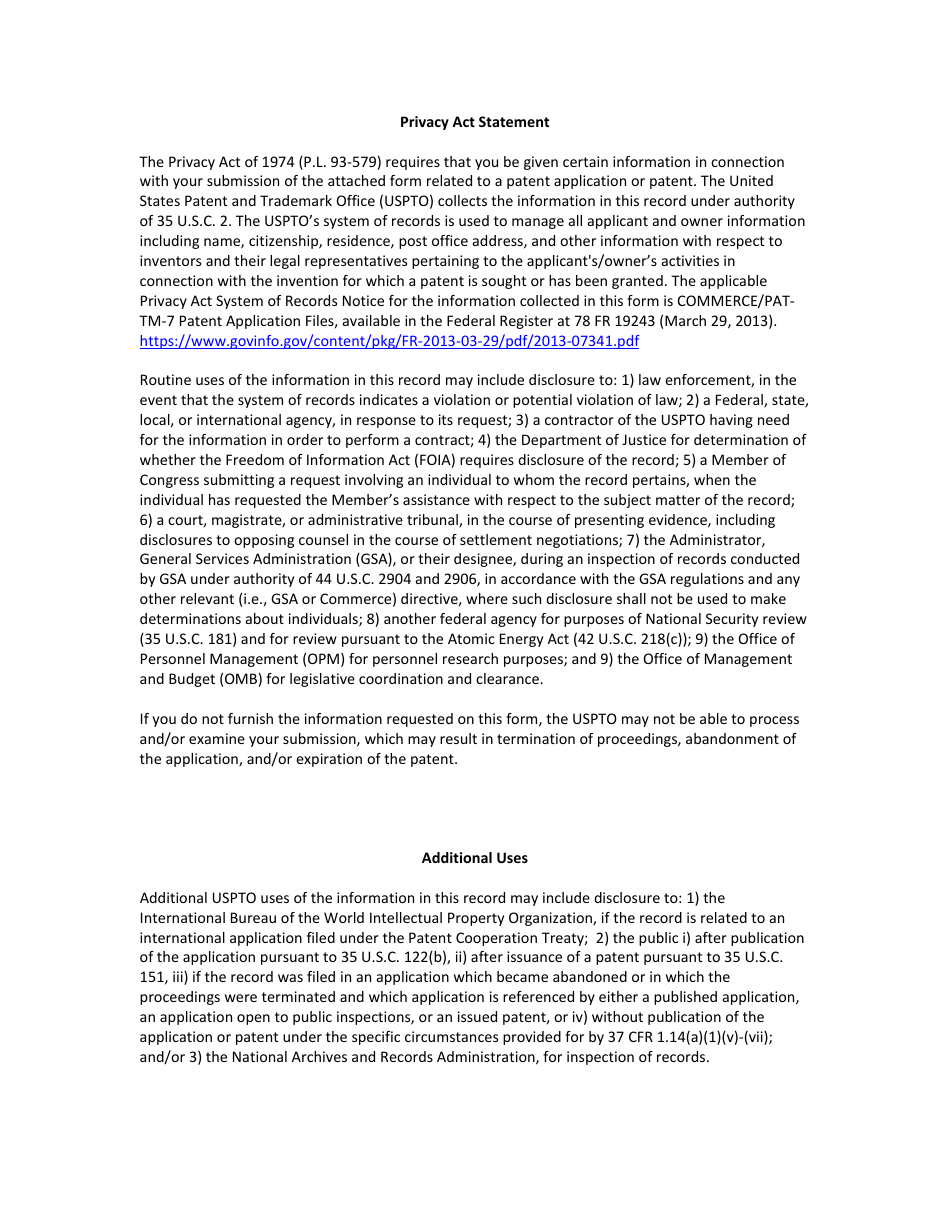 Form PTO / AIA / 53 Reissue Application: Consent of Assignee; Statement of Non-assignment, Page 2