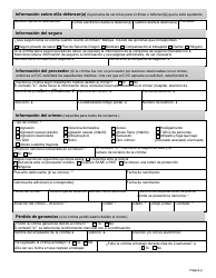 Solicitud De Compensacion Para Victimas De Crimen - Oregon (Spanish), Page 4