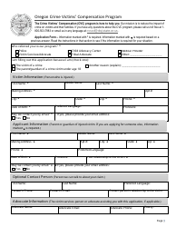 Crime Victims&#039; Compensation Application - Oregon, Page 3