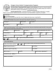 Crime Victims&#039; Compensation Homicide Application - Oregon, Page 3
