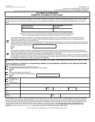 Form PTO/AIA/82SE Transmittal for Power of Attorney to One or More Registered Practitioners/Power of Attorney by Applicant, Page 2