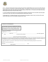 Form ACR845 Affidavit of Inability to Appear and Request for Issuance - County of Riverside, California, Page 2