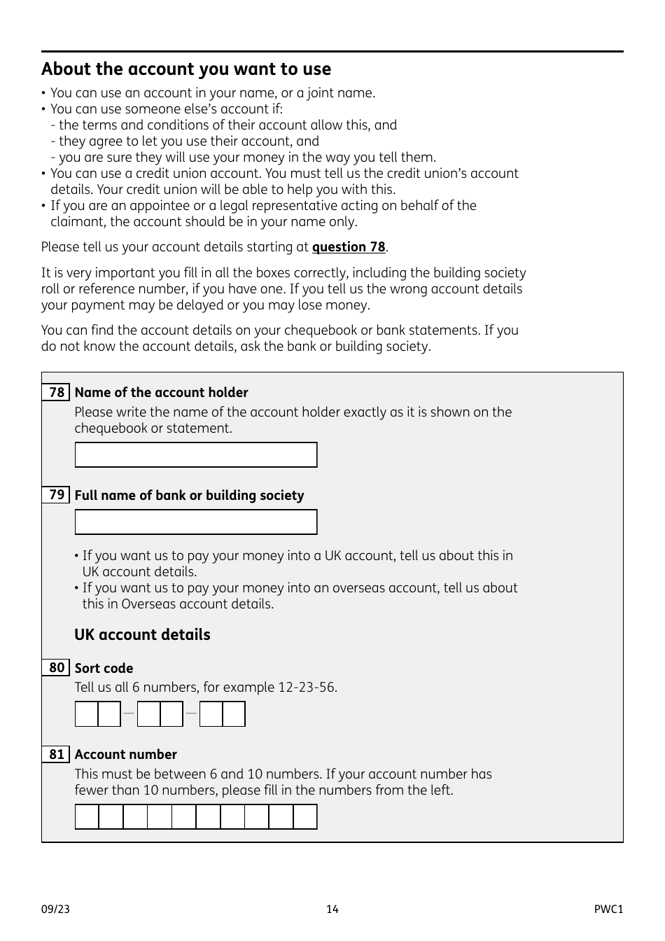 Form PWC1 Mesothelioma and Other Lung Diseases - United Kingdom, Page 14