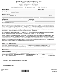 Form Optional DP-EXT-1 Extension of Deferred Retirement Option Program (Drop) for Specified K-12 Personnel - Florida