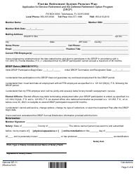 Form DP-11 Application for Service Retirement and the Deferred Retirement Option Program (Drop) - Florida, Page 2