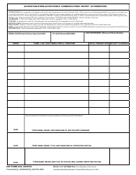 Document preview: DAF Form 4332 Accountable/Non-accountable Communication Receipt Authorization
