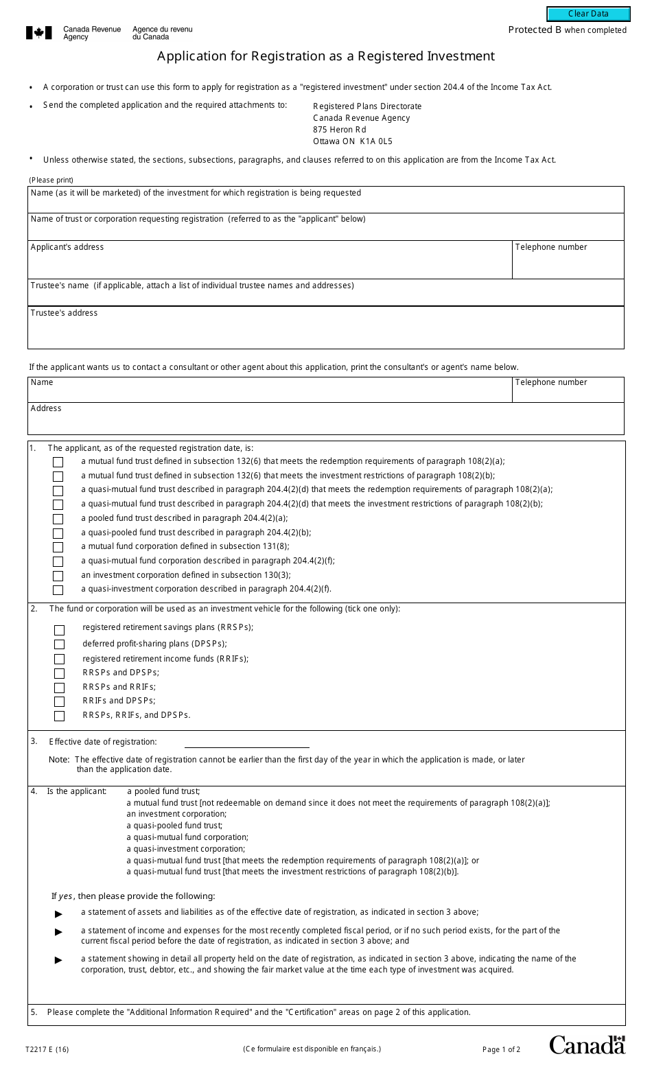 T 227 Form.pdf Form T2217 - Fill Out, Sign Online and Download Fillable PDF, Canada ...