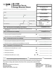 Form B-I-100 Severance Tax on Energy Minerals Return - North Carolina, Page 2