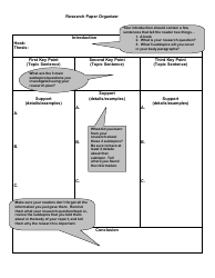 &quot;Research Paper Organizer Template&quot;