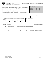DOT Form 272-066 Title VI Complaint Form - Washington (French)