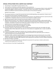 Form 102-100 Limited Material Sale Contract - Alaska, Page 2