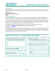 Form ChV1 Hmrc Charities Change of Details Form - United Kingdom