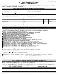 Form US532 E/ER Application for Extranet Transaction Access - Virginia, Page 2