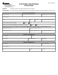 Document preview: Form VSA78 Electronic Lien Program Application - Virginia
