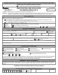 Document preview: Form DL5 Identification Card Application for Minors Under Age 15 - Virginia