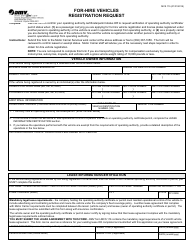 Document preview: Form MCS115 For-Hire Vehicles Registration Request - Virginia
