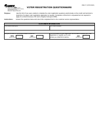 Document preview: Form DMS17 Voter Registration Questionnaire - Virginia