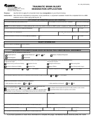 Document preview: Form DL145 Traumatic Brain Injury Designation Application - Virginia