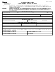 Document preview: Form DSD27 B Permission to Use Drive-Away License Plates - Virginia