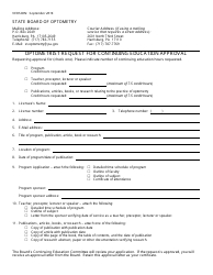 Optometrist Request for Continuing Education Approval - Pennsylvania, Page 2