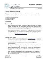 Attorney Misconduct Complaint Form - California