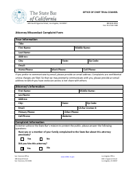 Attorney Misconduct Complaint Form - California, Page 4