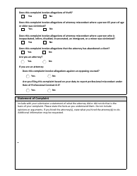 Attorney Misconduct Complaint Form - California, Page 5