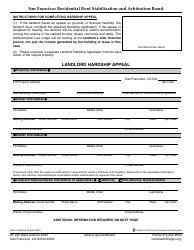 Form 558 Landlord Hardship Appeal - City and County of San Francisco, California, Page 2