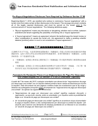 Form 1000 Pre-buyout Negotiations Disclosure Form - City and County of San Francisco, California (English/Spanish/Chinese)