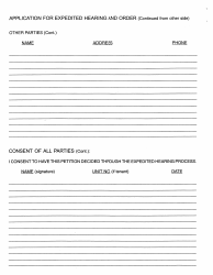 Form 553 Application for Expedited Hearing and Order - City and County of San Francisco, California, Page 3