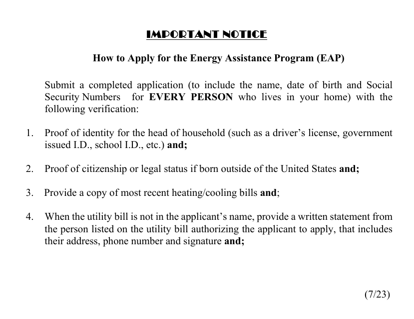 Form 2824-EL LP Energy Assistance Program & Water and Sewer Assistance Program Application - Large Print - Nevada