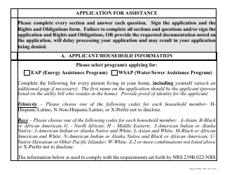 Form 2824-EL LP Energy Assistance Program &amp; Water and Sewer Assistance Program Application - Large Print - Nevada, Page 10