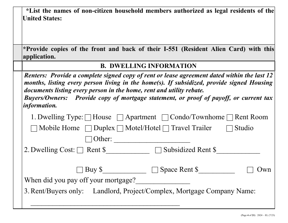 Form 2824-EL LP Energy Assistance Program  Water and Sewer Assistance Program Application - Large Print - Nevada, Page 13